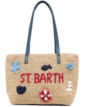 Mc2 Saint Barth Strandtasche mit Logo-Stickerei - Pink