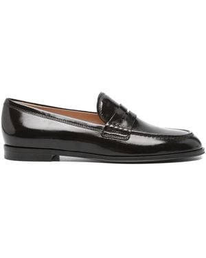Gianvito Rossi レザー ペニーローファー - ブラック