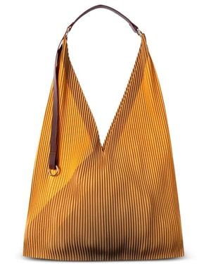 MULTITUDES BAGS Cameron Pleated Tote Bag - Yellow