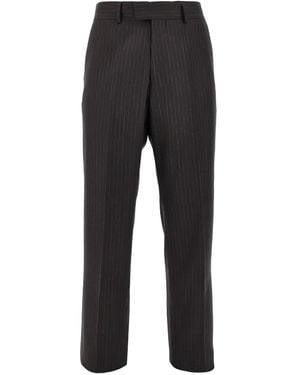 Wax London Pantalon À Fines Rayures - Noir