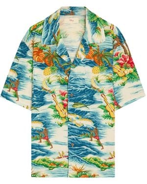 CHERRY LA Graphic-Print Short-Sleeve Shirt - Blue
