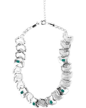 FENOMENA Ciclo Geometric-Design Necklace - White