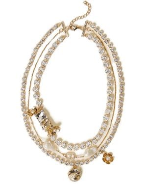 Twinset Collier À Perles En Cristal - Métallisé