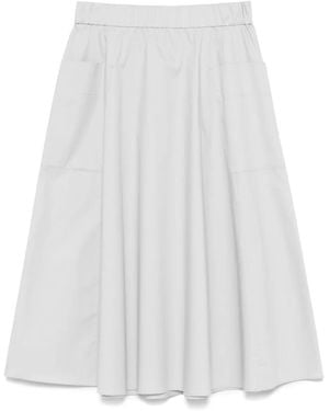 Luisa Cerano Falda midi tipo gabardina - Blanco