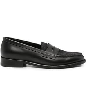 Etro Paisley-Print Loafers - Black