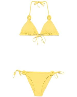 Fisico Crochet-Detail Bikini - Metallic