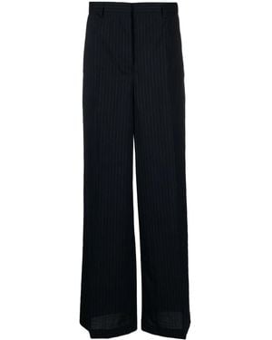 N°21 Pantalones De Vestir A Rayas Diplomáticas - Azul