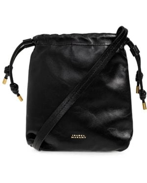 Isabel Marant Bolso Bombonera Silven Mini De Piel Con Cordones - Negro