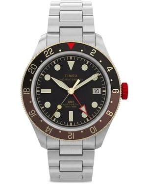 Timex Montre Waterbury Heritage Gmt 41,5 Mm - Gris