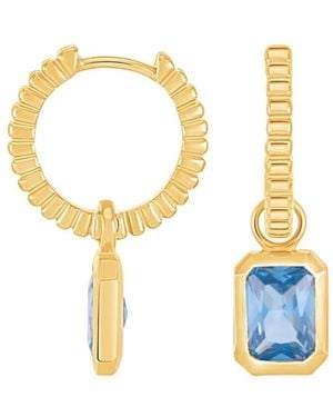 Dower & Hall Orecchini Humbug Con Topazio Blu - Metallizzato