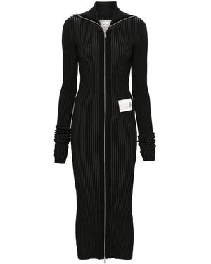 Maison Mihara Yasuhiro Abito Midi Con Applicazione - Nero