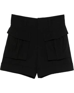 Lanvin Cargo Shorts Met Riemlus - Zwart
