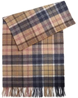 Barbour Écharpe Serena À Motif Tartan En Laine - Natural