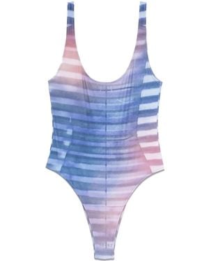 Jean Paul Gaultier Costume Intero A Righe Air - Blu