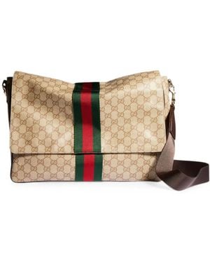 Gucci Medium Crossbody Bag With Web - Natural