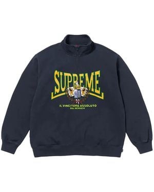 Supreme Sweatshirt Mit Wappen-Applikation - Blau