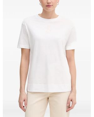 Joop! Anchor-Embroidered T-Shirt - White