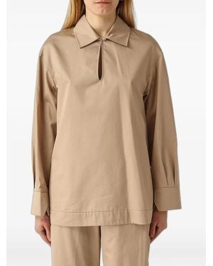 Max Mara Blusa De Algodón - Neutro