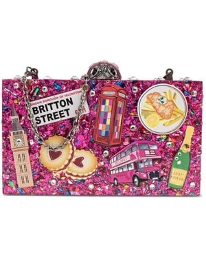 Kurt Geiger London Box Glittered Clutch Bag - Pink
