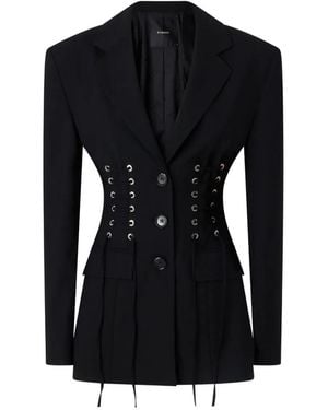 Pinko Lace-Up Blazer - Black