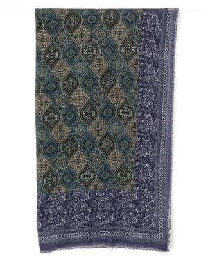 SGOMBERO CANTINE Paisley-Print Floral-Print Scarf - Grey