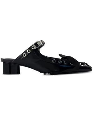 Ganni Eyelets Lace Sandals - Black