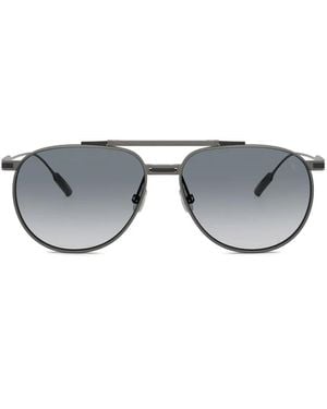 Brunello Cucinelli Pilot-Frame Sunglasses - Grey
