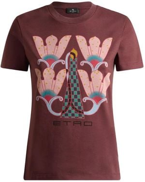 Etro フローラル グラフィック Tシャツ - レッド