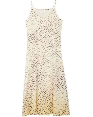 Ottod'Ame Polka-Dot V-Neck Dress - White