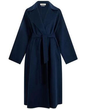 Weekend by Maxmara Double Wool-Blend Coat - Blue
