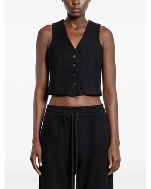 Thom Krom V-Neck Waistcoat - Black