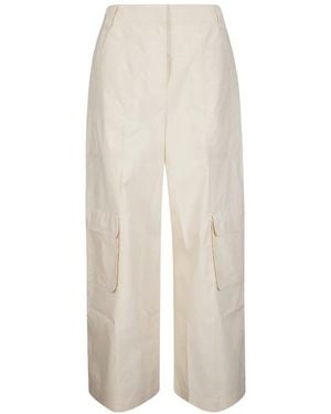 Maison Kitsuné Parachute Wide-Leg Cargo Pants - White