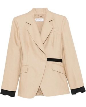 Max Mara Mxsfionda リネンジャケット - ナチュラル