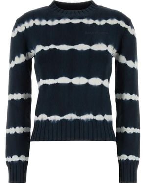Balenciaga Jersey De Canalé Con Motivo Tie-Dye - Azul