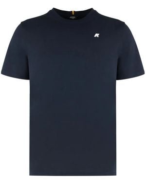 K-Way Logo-Patch T-Shirt - Blue