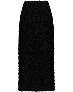 Ports 1961 Bouclé-Constructed Midi Skirt - Black