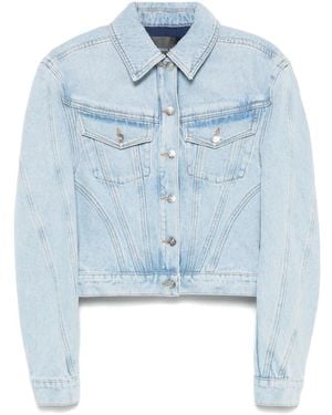 Mugler Cotton Denim Jacket - Blue