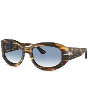 Persol Oval-Frame Sunglasses - Blue