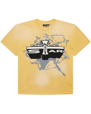 HELLSTAR Logo-Print T-Shirt - Metallic