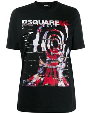 DSquared² Logo Printed T-Shirt - Black