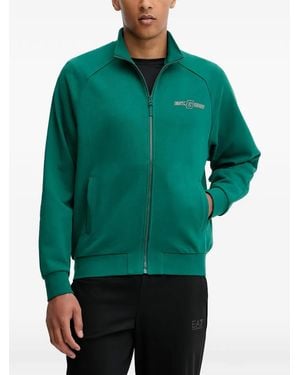 Guess Zip-Up Mock-Neck Jumper - Green