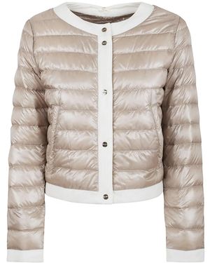 Herno Steppjacke mit Kontrastdetails - Natur