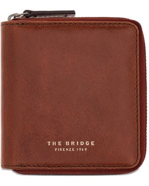 The Bridge Zip-Around Leather Wallet - Brown