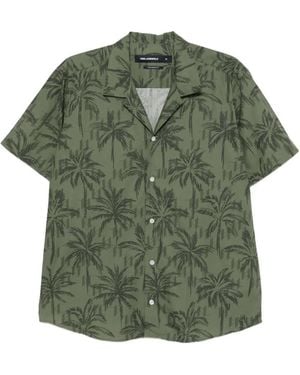 KARL LAGERFELD Palm Print Shirt - Green
