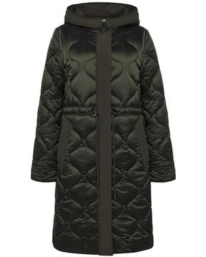 Betty Barclay Quilted Hooded Coat - Black