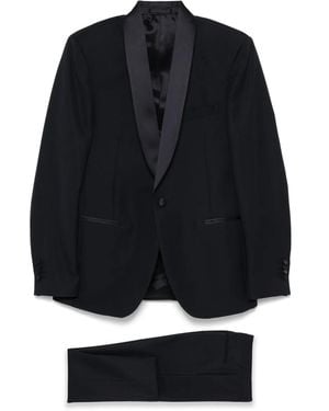 Lardini Satin-Trim Suit - Black