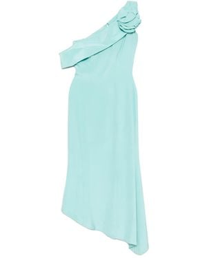 Saiid Kobeisy Robe Asymétrique À Fleurs - Bleu