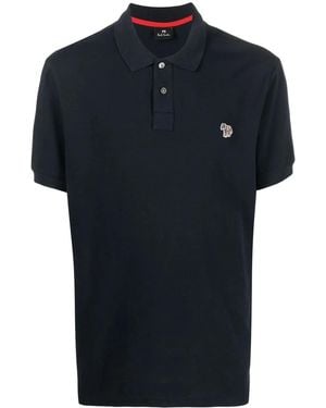 Paul Smith ゼブラモチーフ ポロシャツ - ブルー