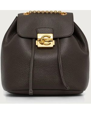 Coccinelle Small C-Me Lock Chain-Strap Backpack - Black