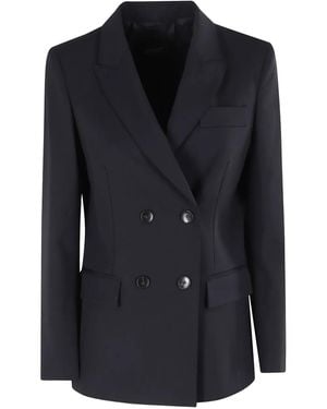 Seventy Double-Breasted Peak-Lapels Blazer - Black